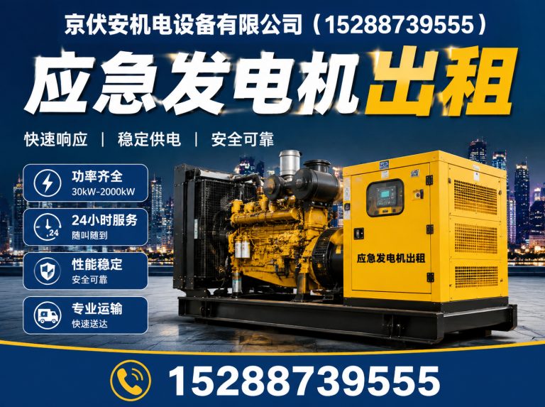 阳江应急发电机出租展示图